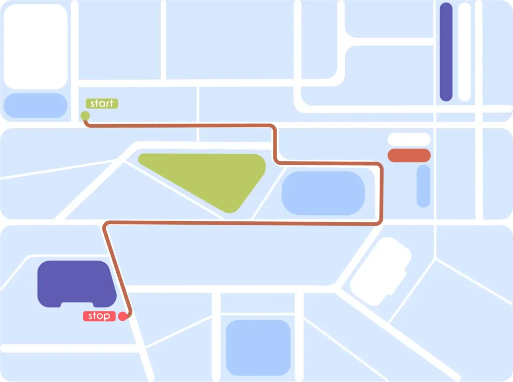 Live asset tracking map view.